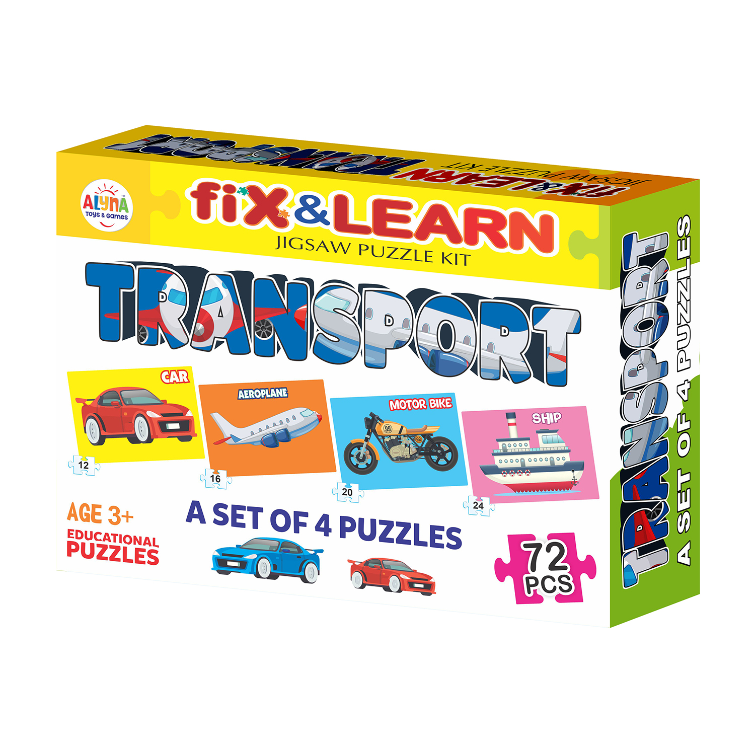 4in1 Fix and Learn Transport Puzzle