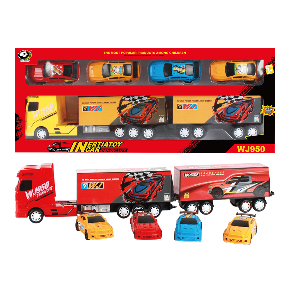 A/2 Friction Container Van with 6 Cars