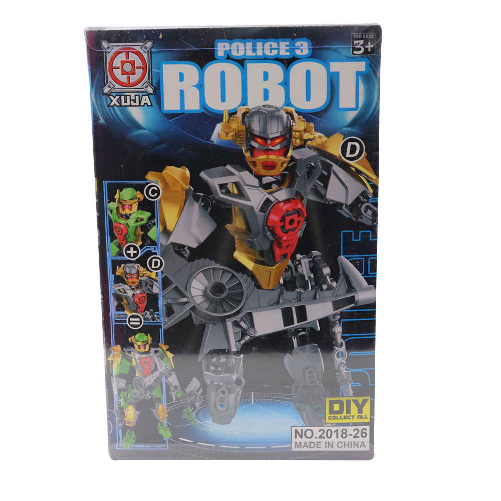 6pcs Police Robot in Display Box