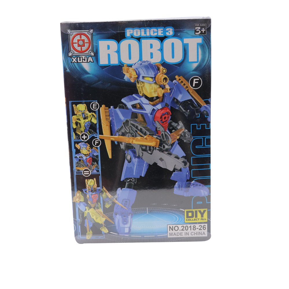 6pcs Police Robot in Display Box