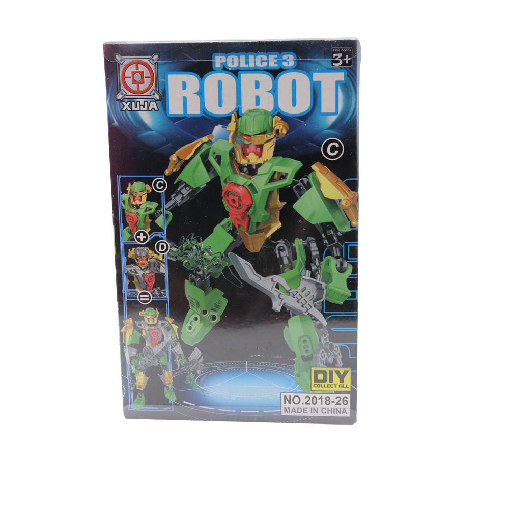 6pcs Police Robot in Display Box