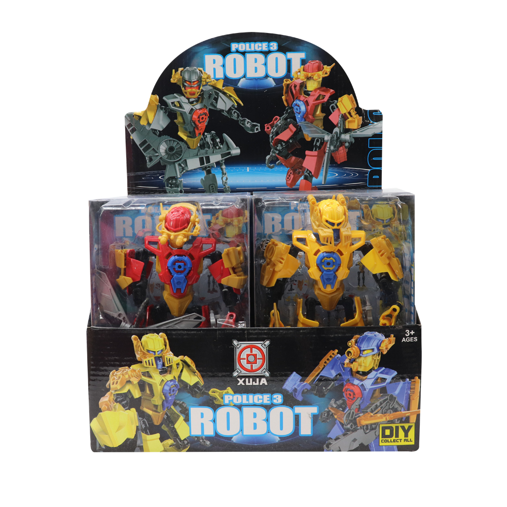 6pcs Police Robot in Display Box