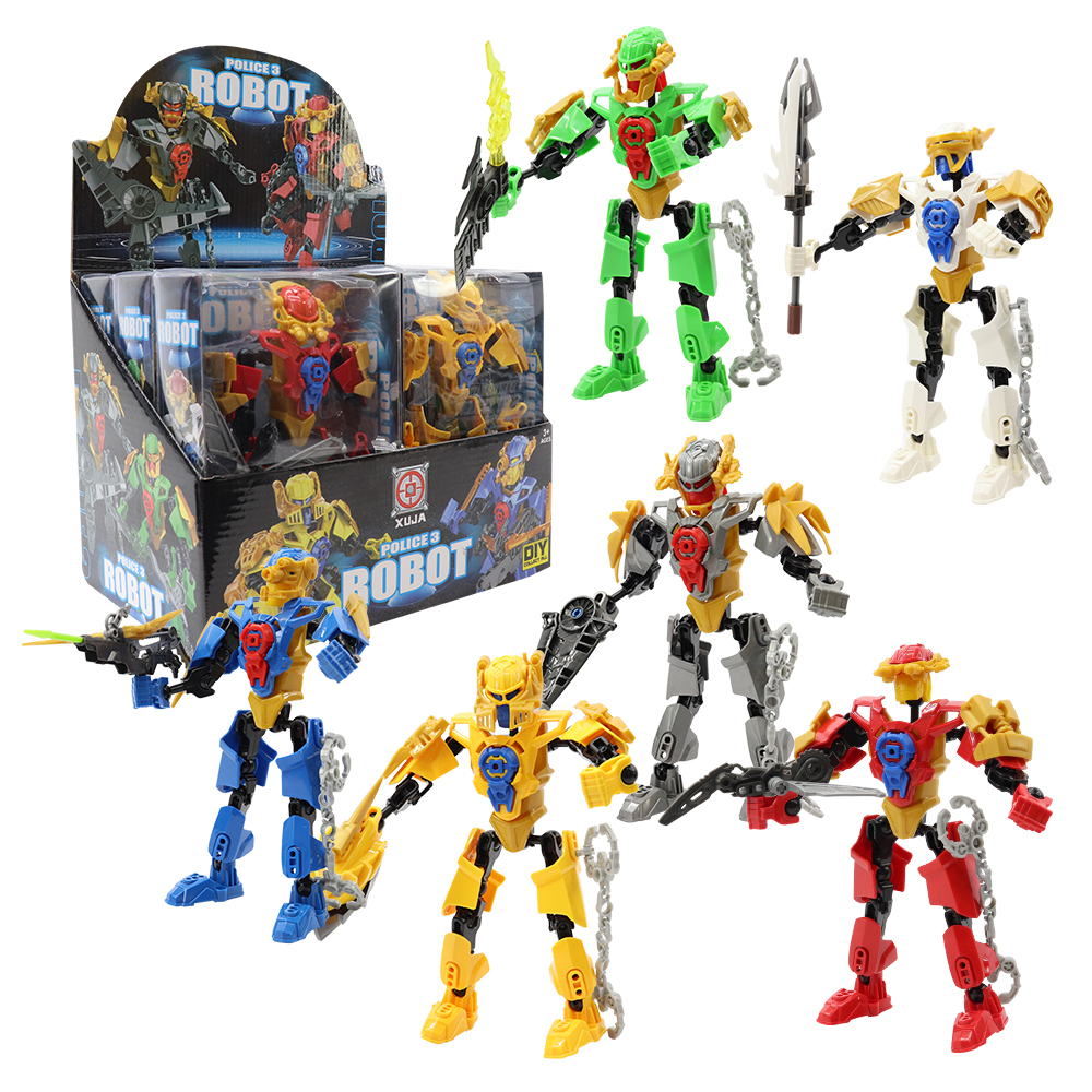 6pcs Police Robot in Display Box