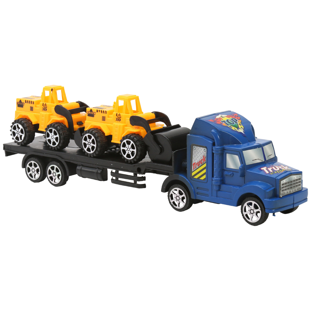 A/2 Friction Trailer Truck with 2pcs Car