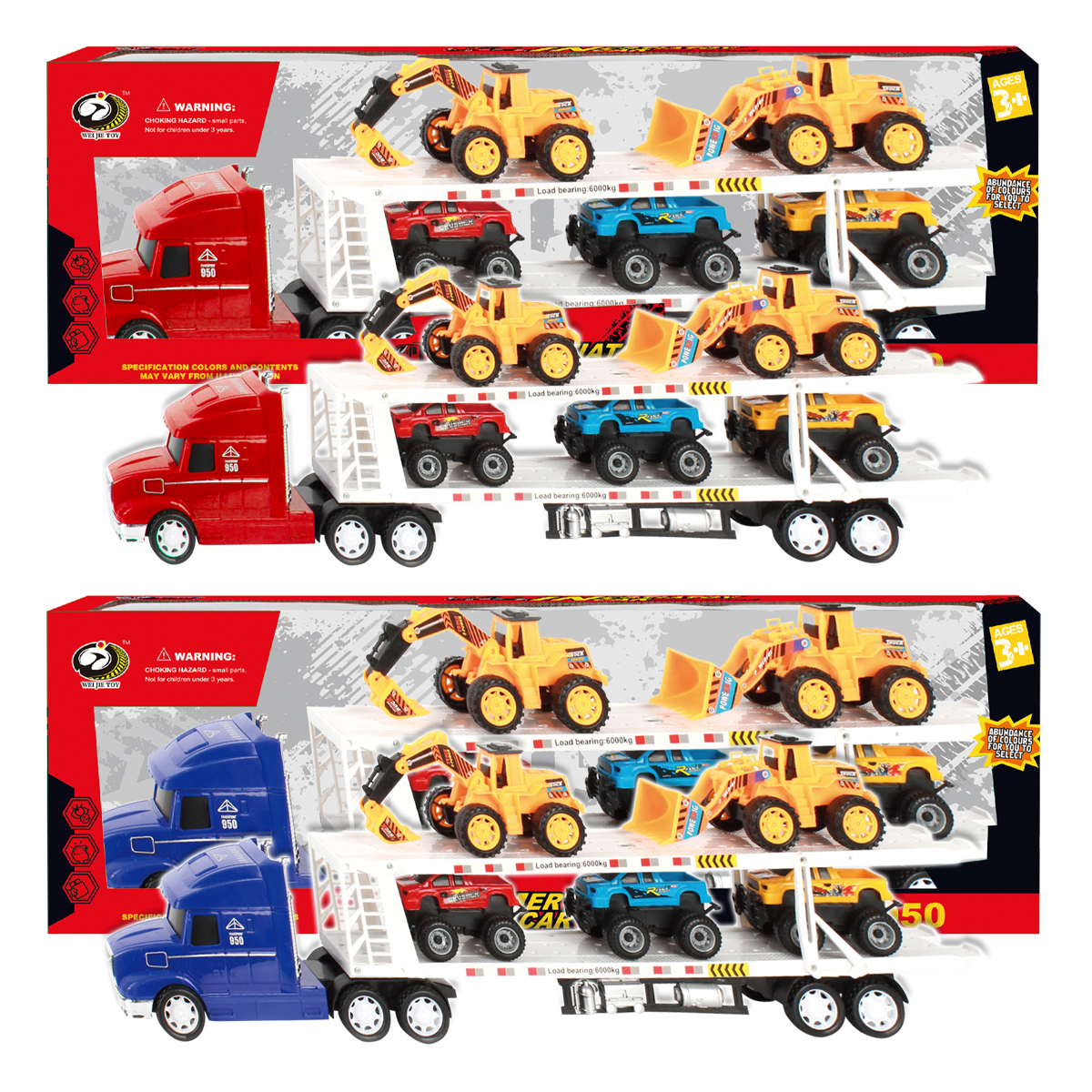 Friction Trailer Truck with 5pcs Car