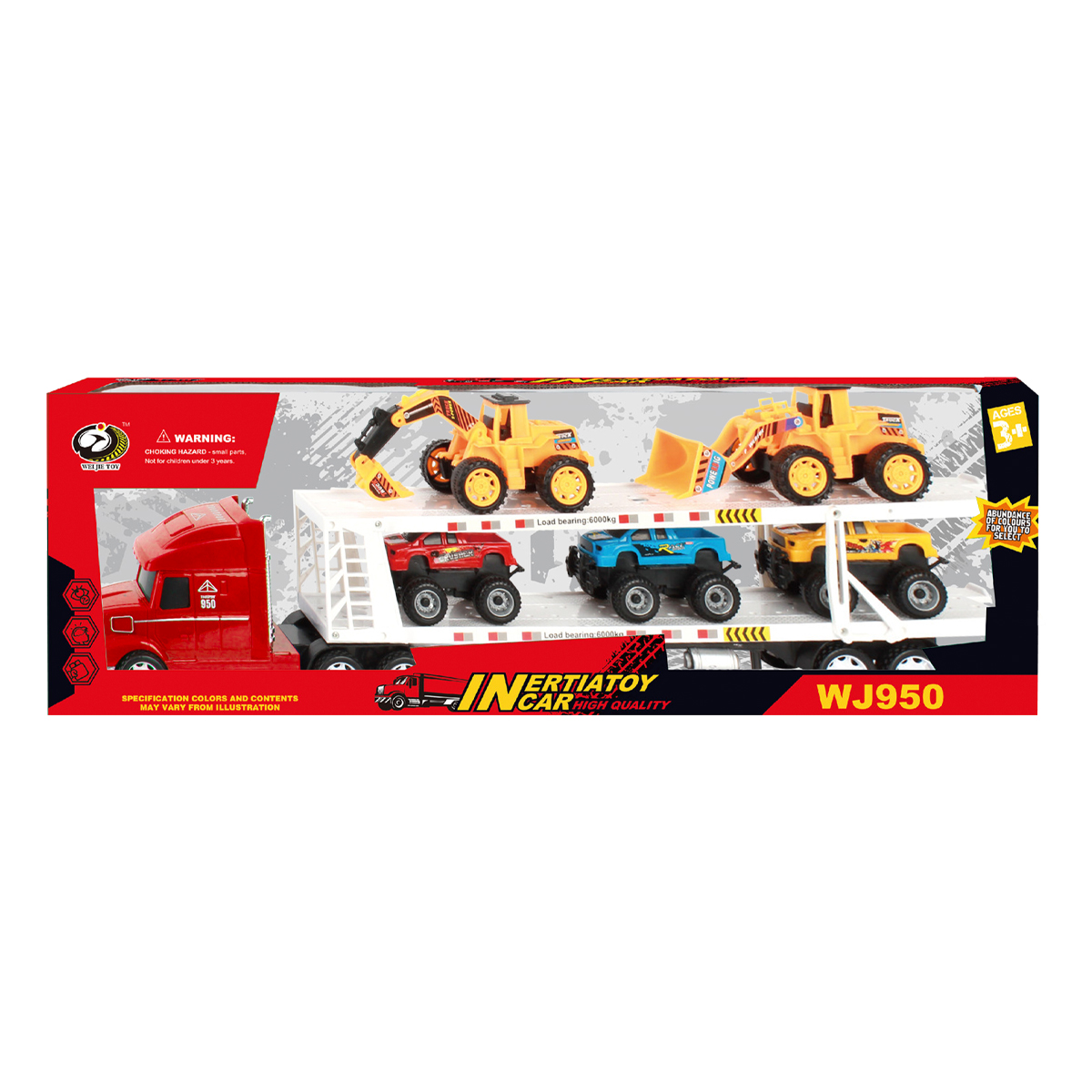 Friction Trailer Truck with 5pcs Car