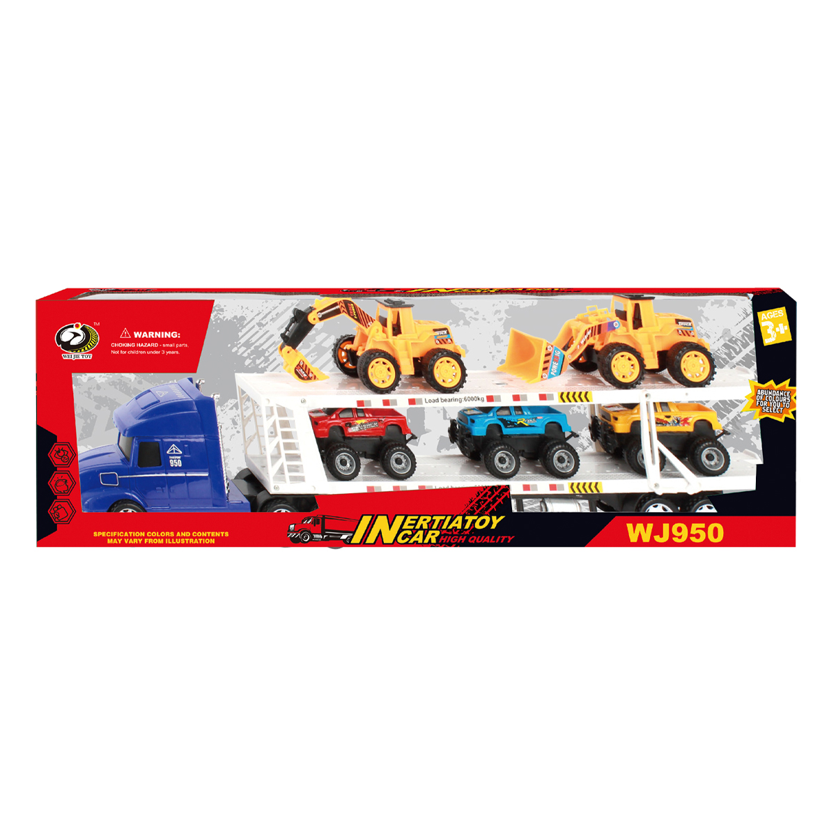 Friction Trailer Truck with 5pcs Car
