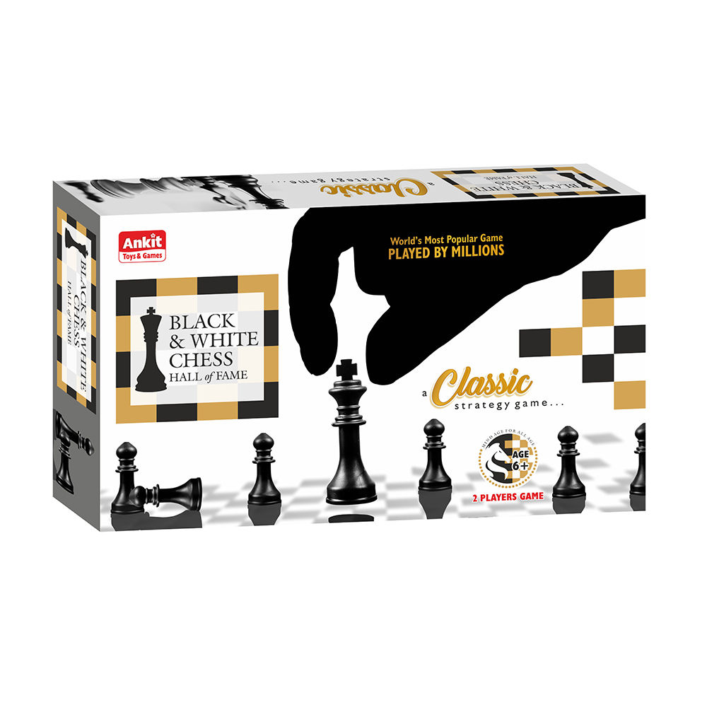 Black and White Chess 15"