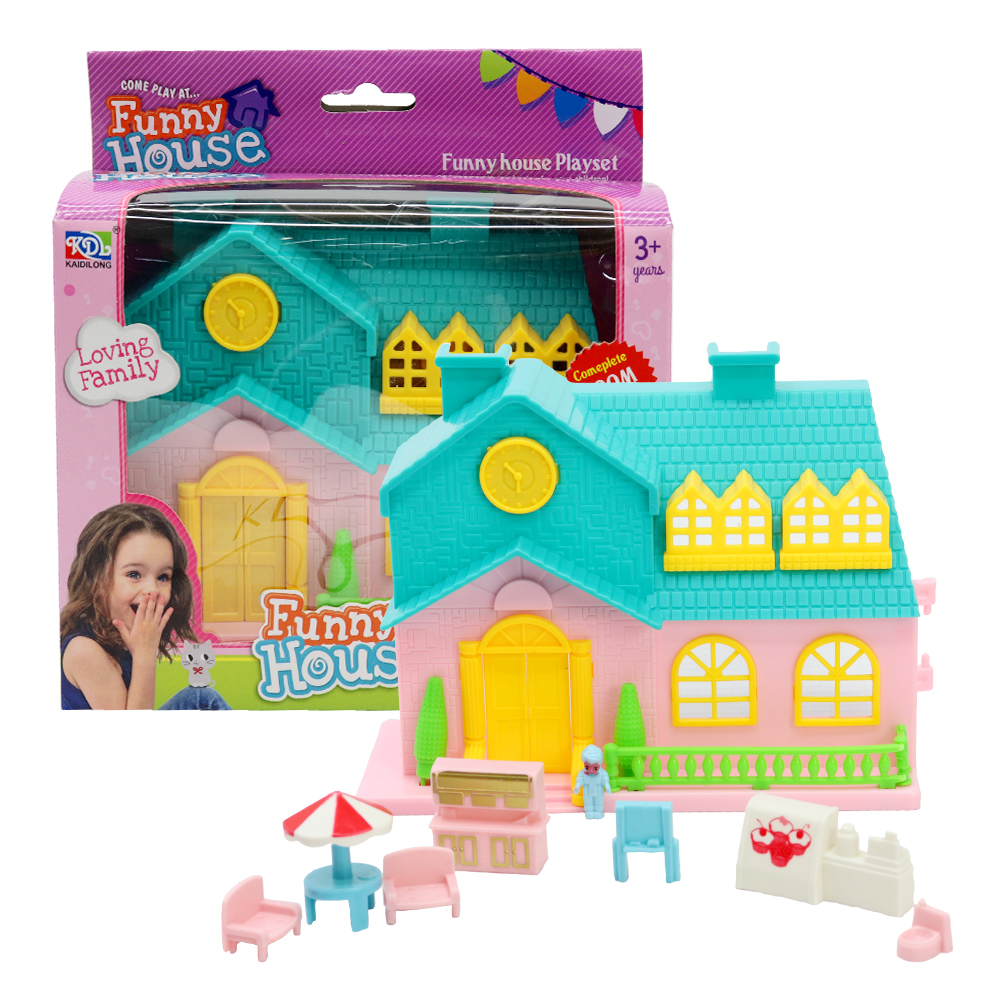 Blue and Pink Doll House