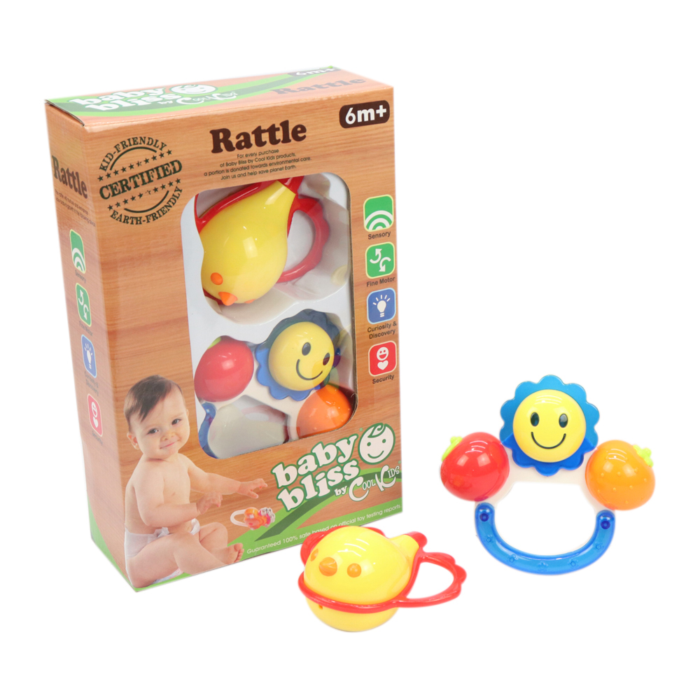 Baby Bliss 2in1 Sun and Colorful Rattle