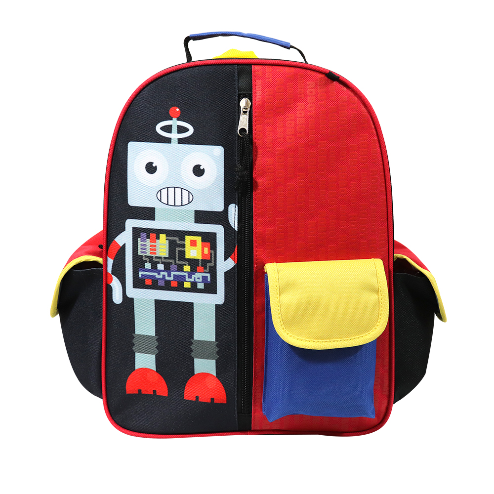 14in Back Pack Robot - Black/Red